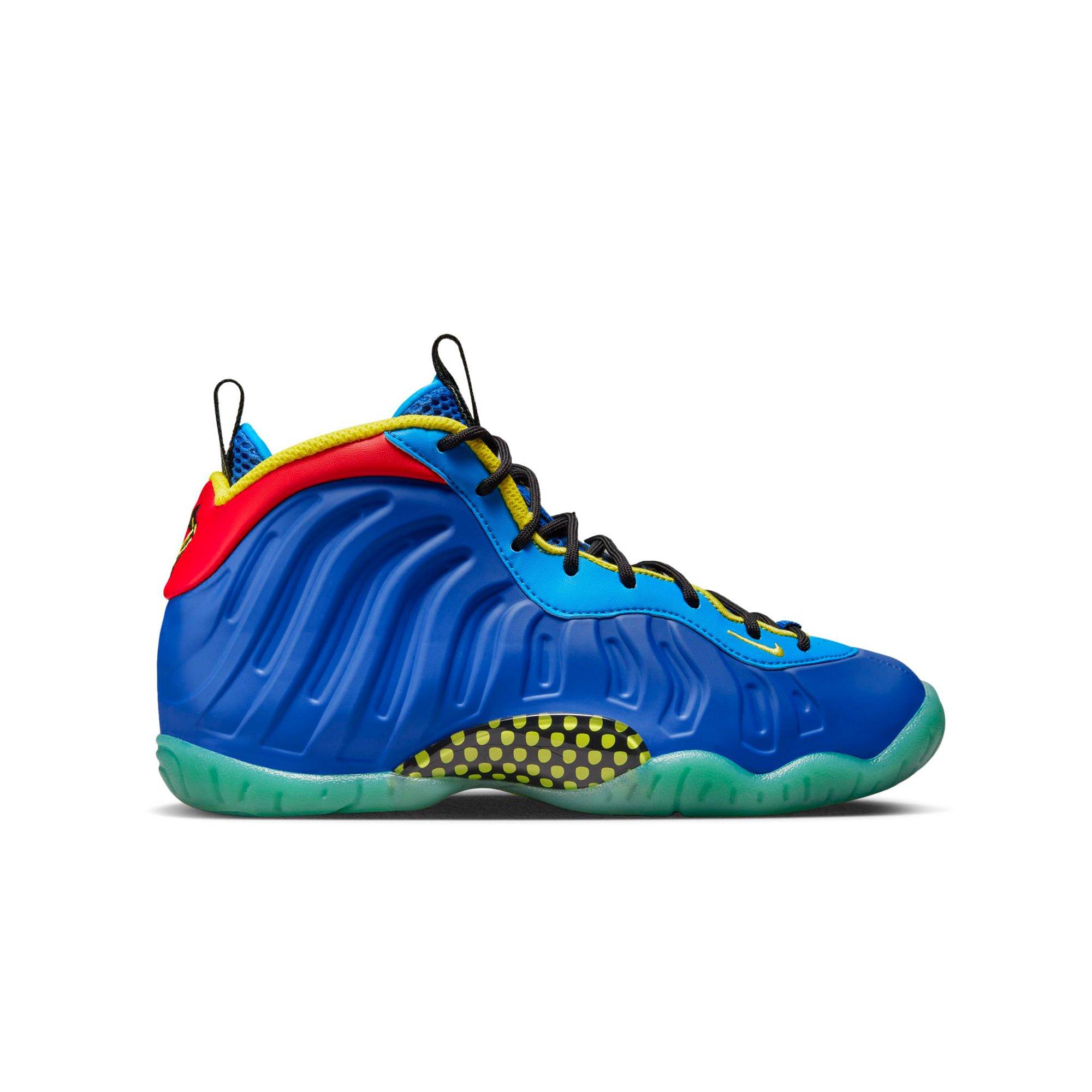 Nike Little Posite One "Game Royal/Yellow Strike/Laser Blue" Grade School Boys' Shoe - BLUE